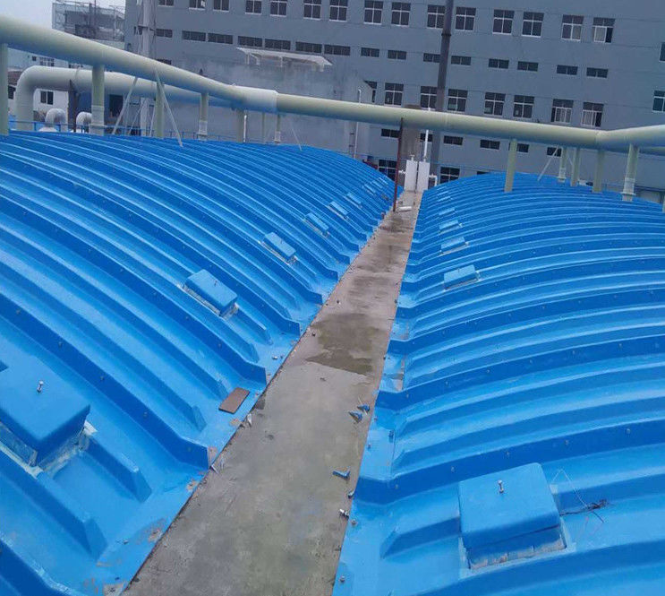 ฝาครอบวางมือพลาสติก FRP เสริมด้วยไฟเบอร์กลาสที่ใช้ในโรงบำบัดน้ำเสีย