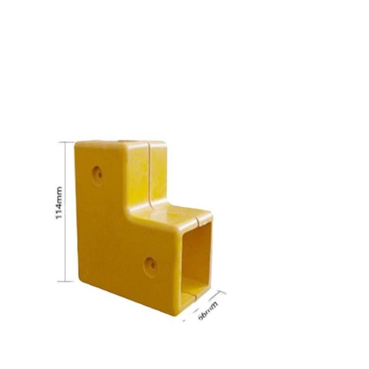 ความต้านทาน UV อุปกรณ์เสริมเส้นใยแก้ว FRP Connectors For Square Tube,FRP Square Tube Fittings