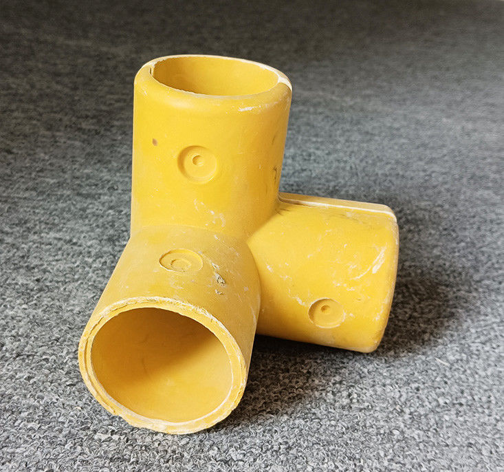 50 มิลลิเมตร ท่อกลม สายใยแก้ว FRP Handrail การติดตั้งเอลโคเบส Tee สายสี่ทาง