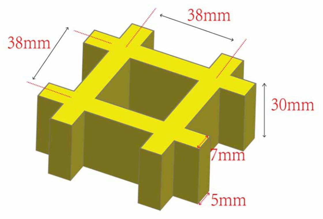 38*38*30mm FRP Grating สําหรับทางเดินหรือแพลตฟอร์ม สีและขนาดที่กําหนดเอง